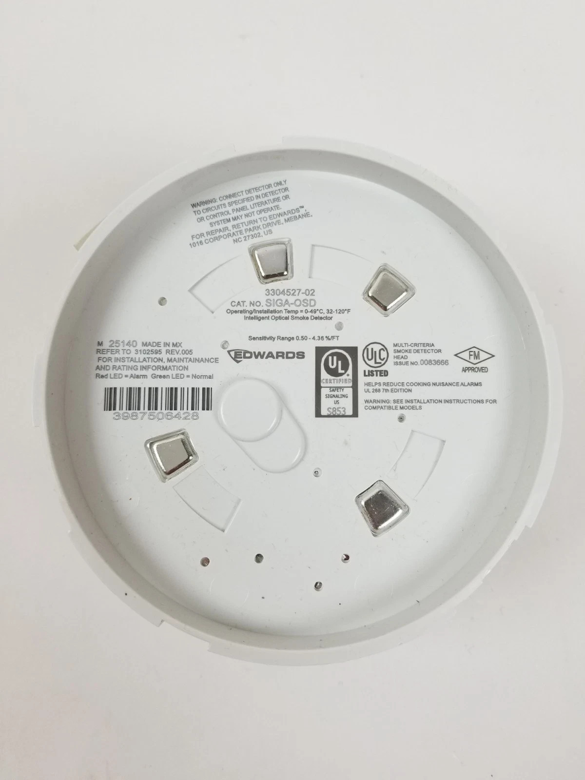Edwards EST SIGA-OSD Intelligent Optical Smoke Detector