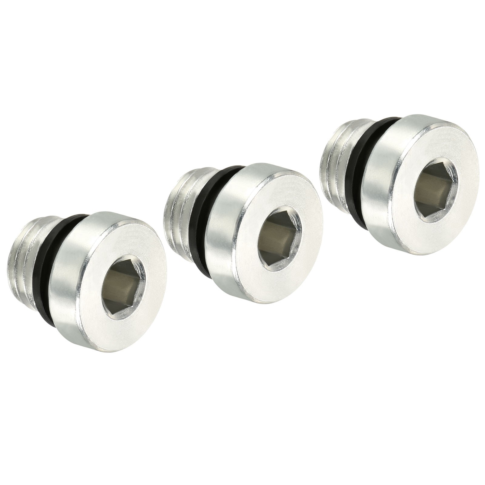 M10*1.25 Hex Head Pipe Fitting Plug, 3 Pack Male Thread 45# Steel Plug