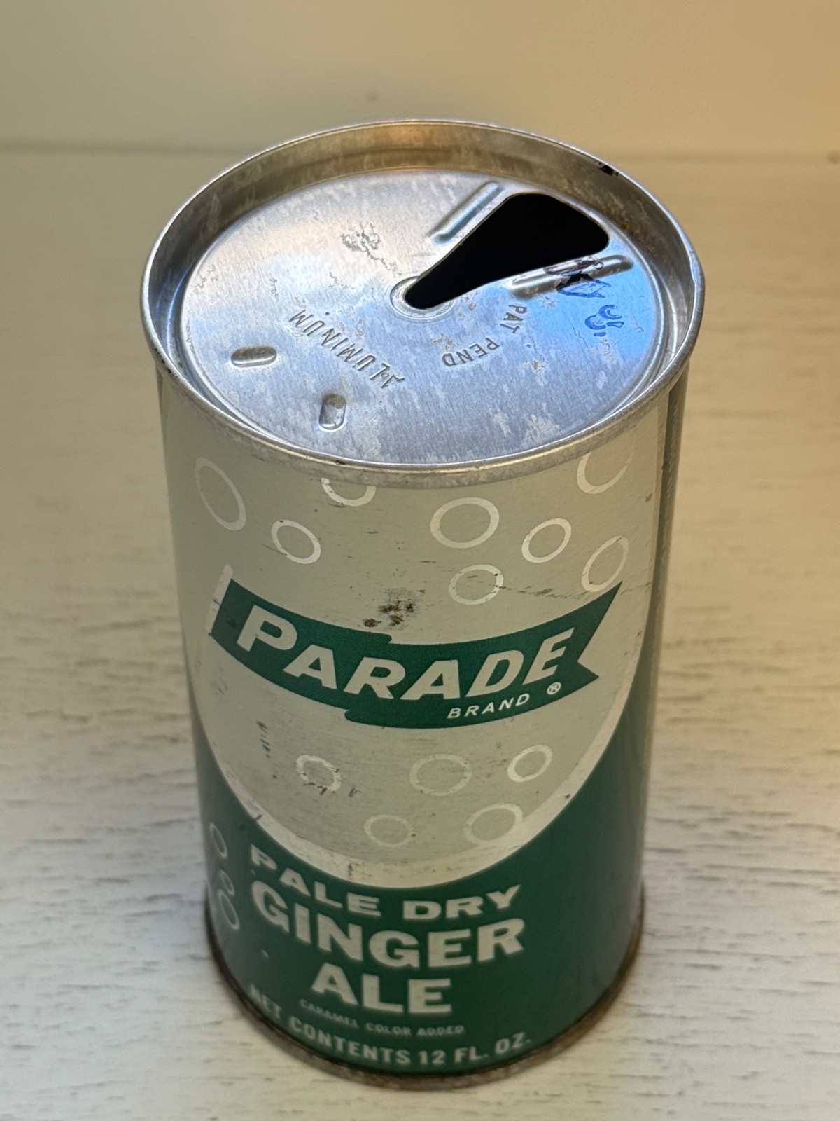 RARE 60's Parade Ginger Ale Soda Can