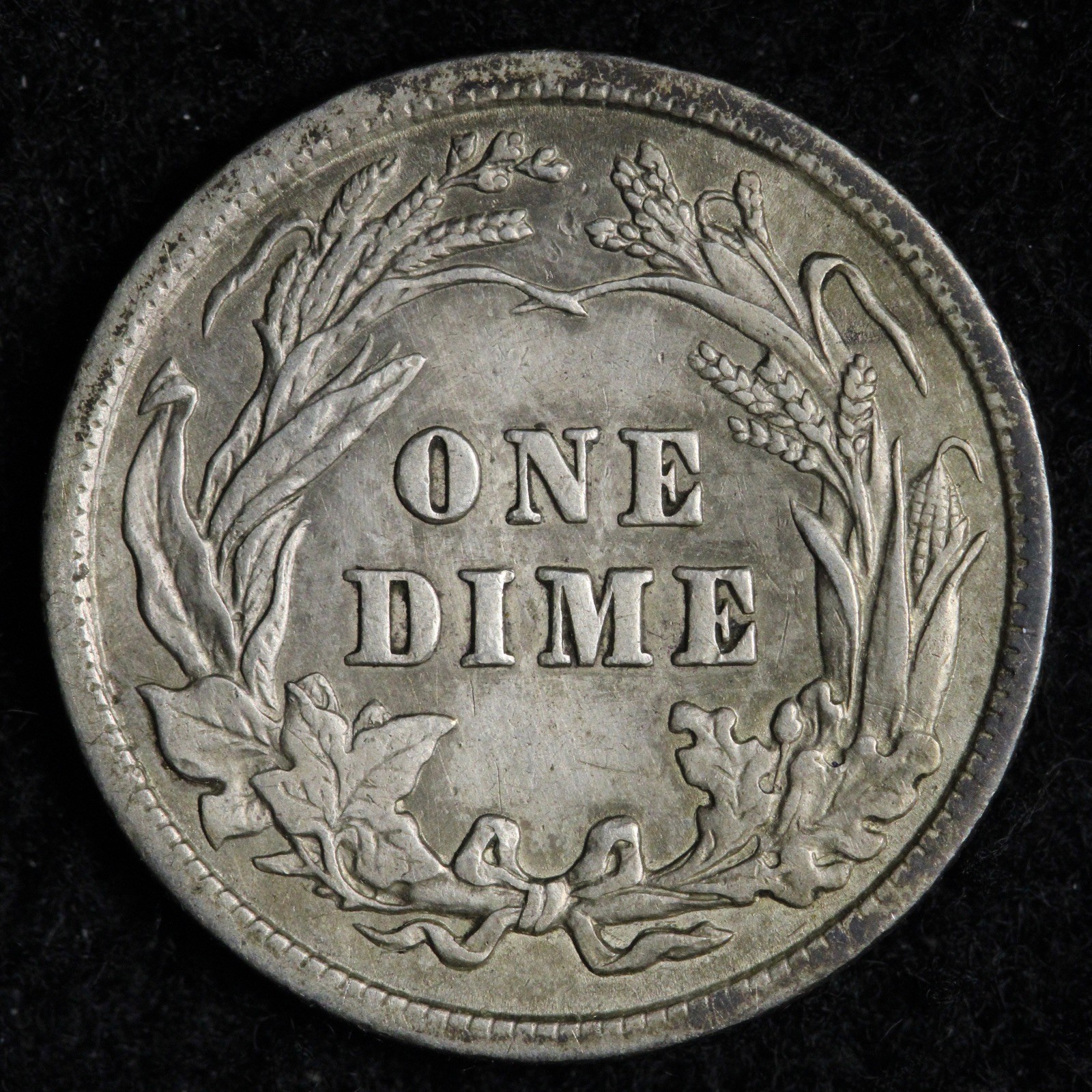 1908 Barber Silver Dime XF E298 DACK