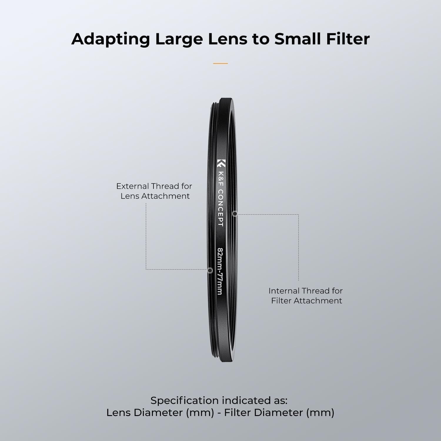 11Pc Lens Filter Adapter Rings Set - Metal Construction