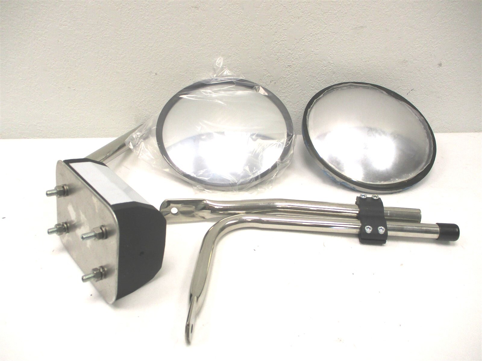 FLTMIR4118 FLEETRITE HOOD VIEW MIRROR SYSTEM ONE CONVEX ONE SEMI-BUBBLE 8 1/2"