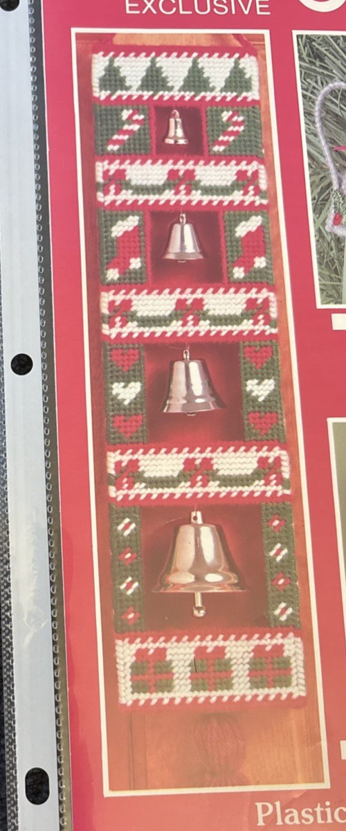 Vtg Rare Mary Maxim DOOR BELLS Needlepoint Pattern #27390