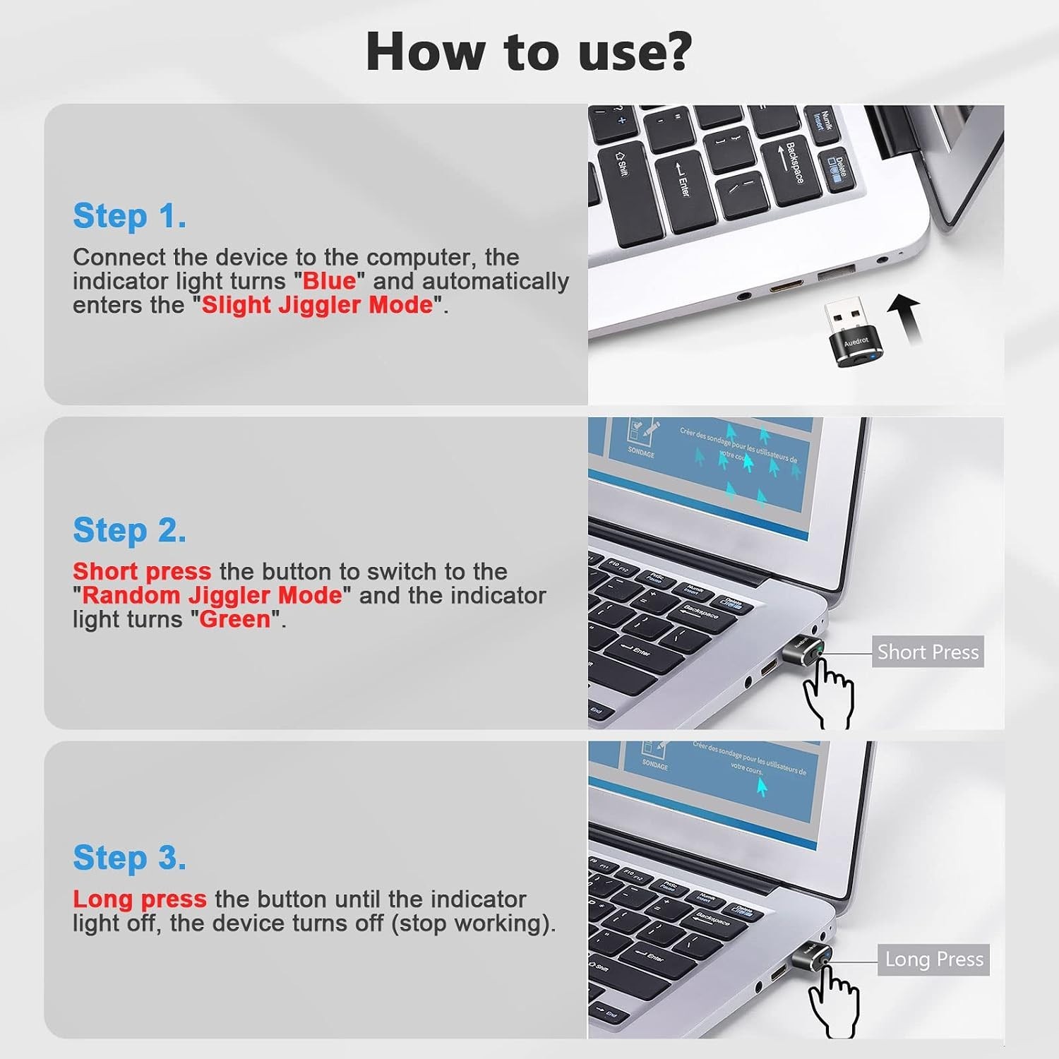 Mouse Jiggler USB Device for Computer with Undetectable Automatic Movement