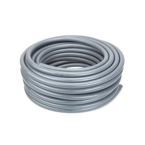 50 Feet 2" EFLT Extra Flexible Liquid-Tight Conduit PVC Jacket Gray