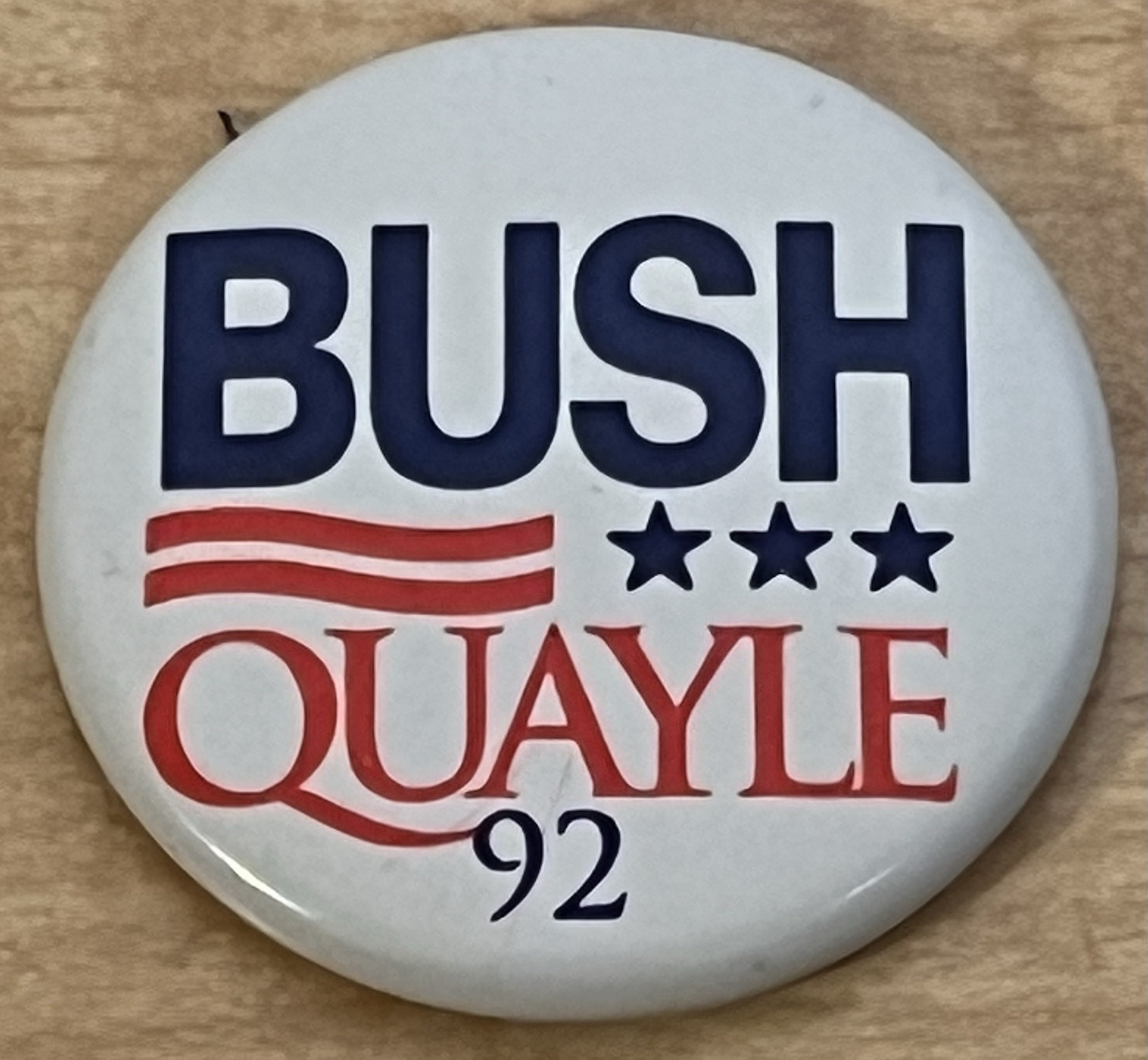 1992 George W.H. Bush and Dan Quayle 92 Presidential Campaign 1.4" Pinback