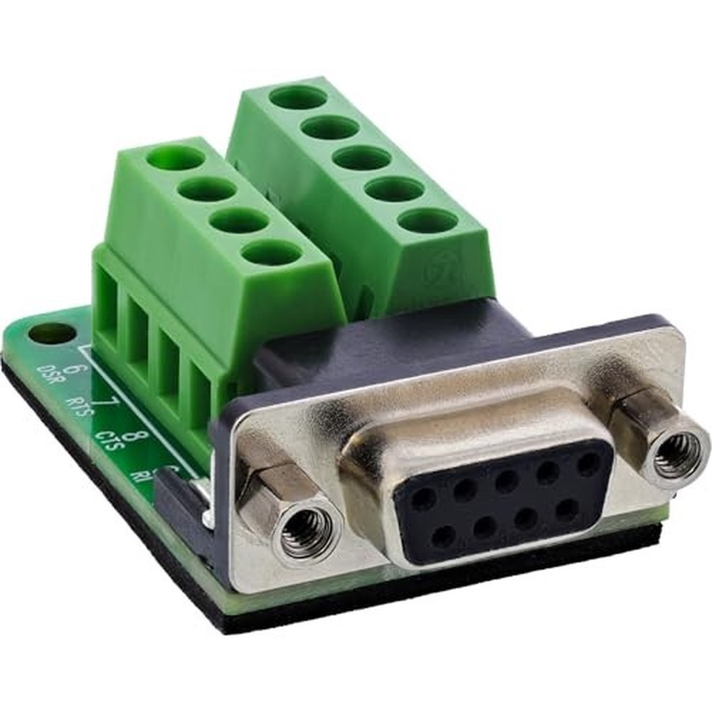 3PCS DB9 Female PCB Terminal Block with Insulating Pad for Serial Interface Use