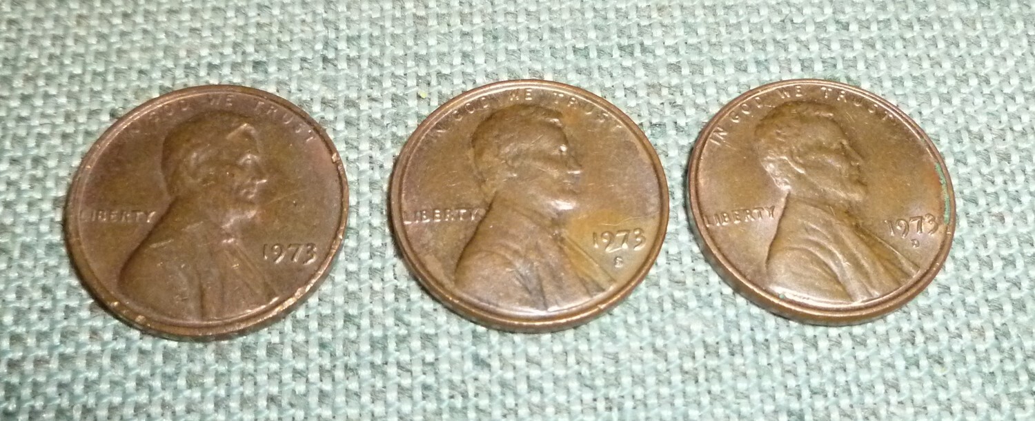 1973 P D S Lincoln Cents - FREE Shipping!