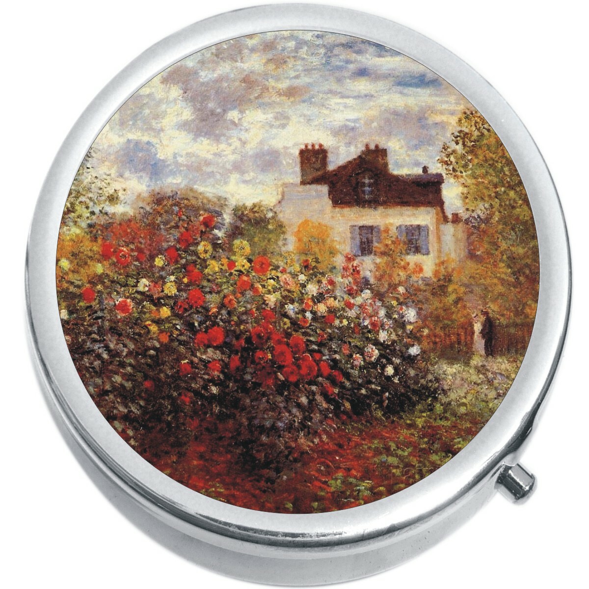 House Flowers Medicine Vitamin Compact Pill Box