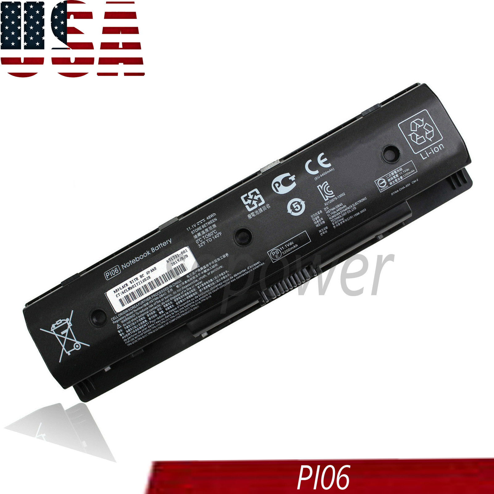 PI06 Notebook Battery for HP Envy 15 17 hstnn-yb40 710416-001 710417-001 P106 PC