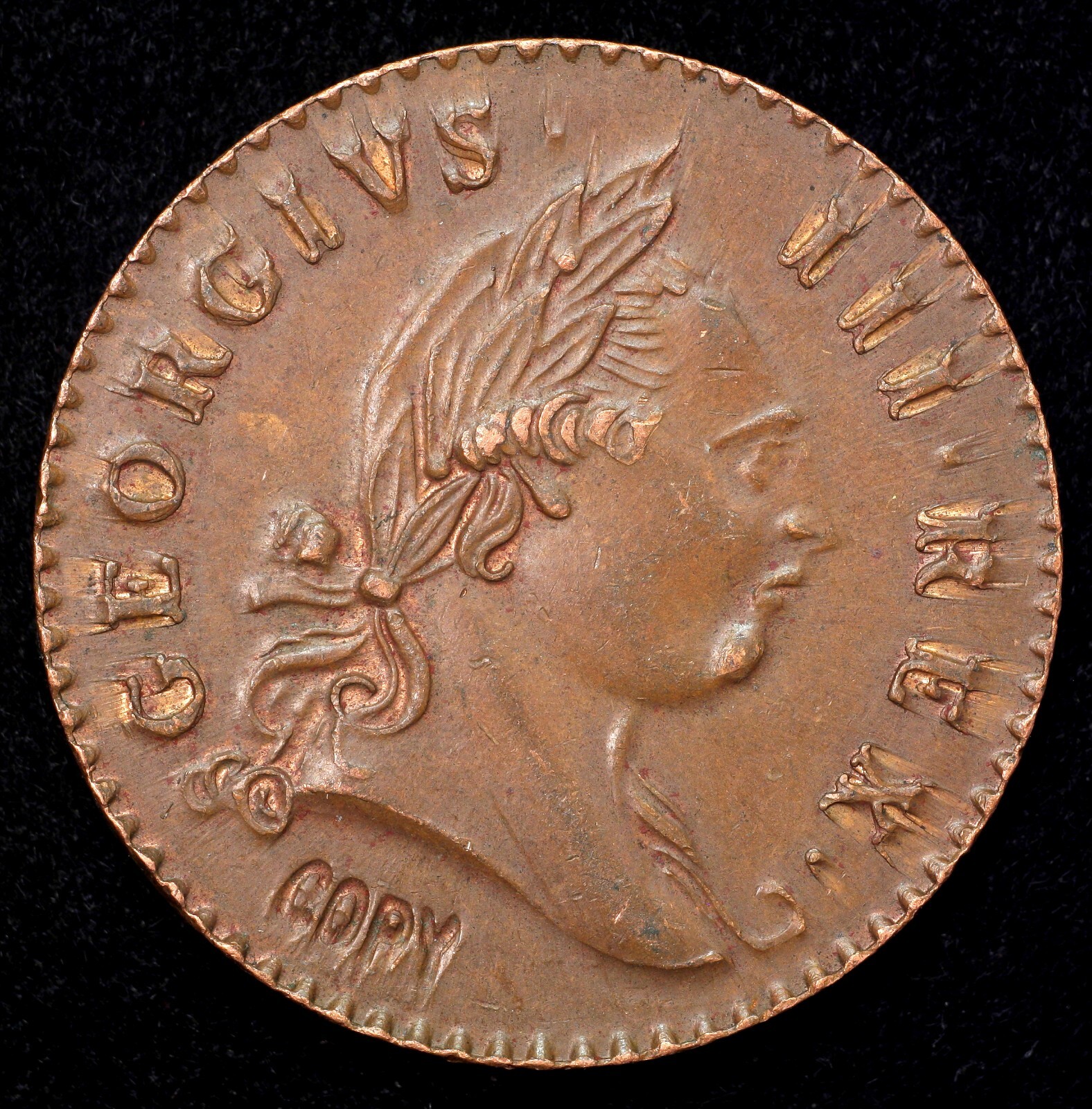 "1773" Virginia Half Penny Colonial Not Original Fantasy Strike Coin Copper 27mm
