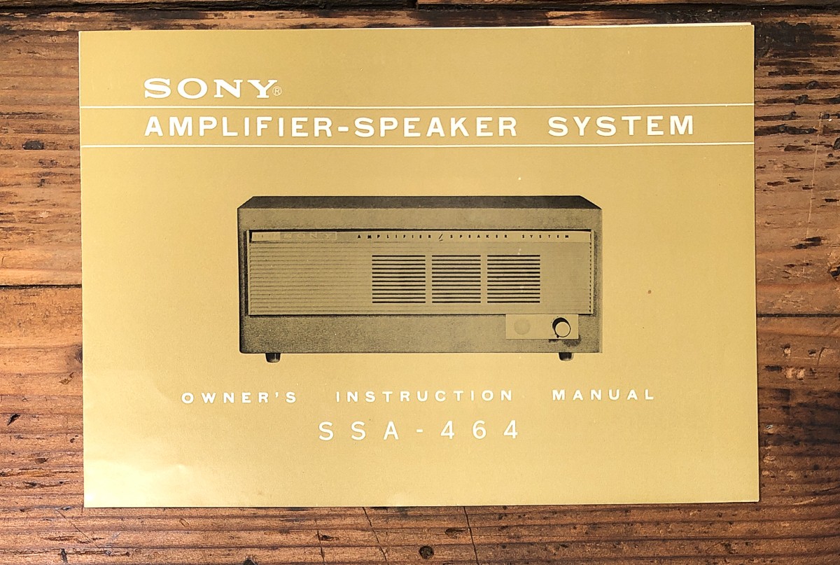 Sony SSA-464 Amplifier Owners / User Manual *Original*