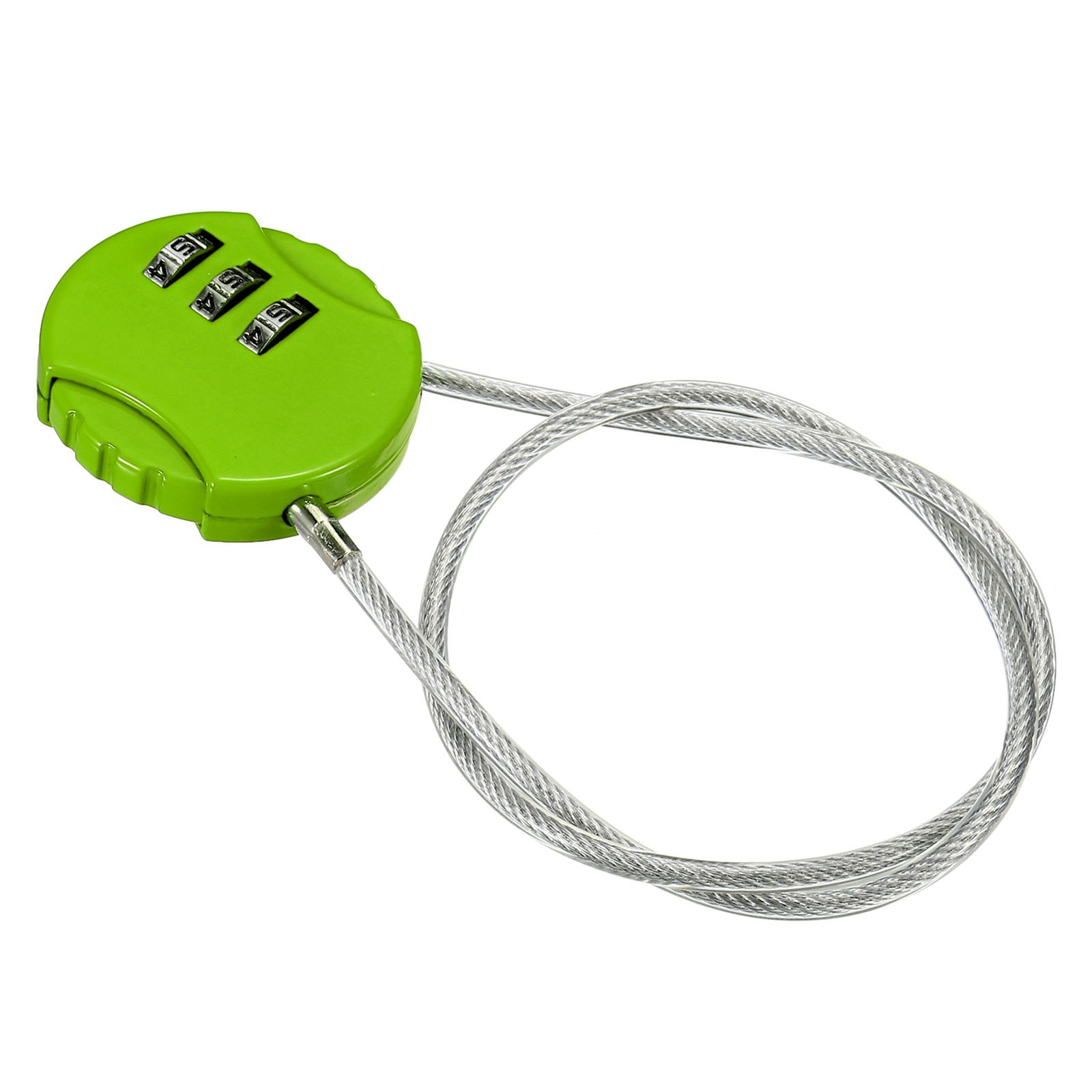 Small Combination Block 14.9", 1pc 3 Digit Luggage Lock, Green