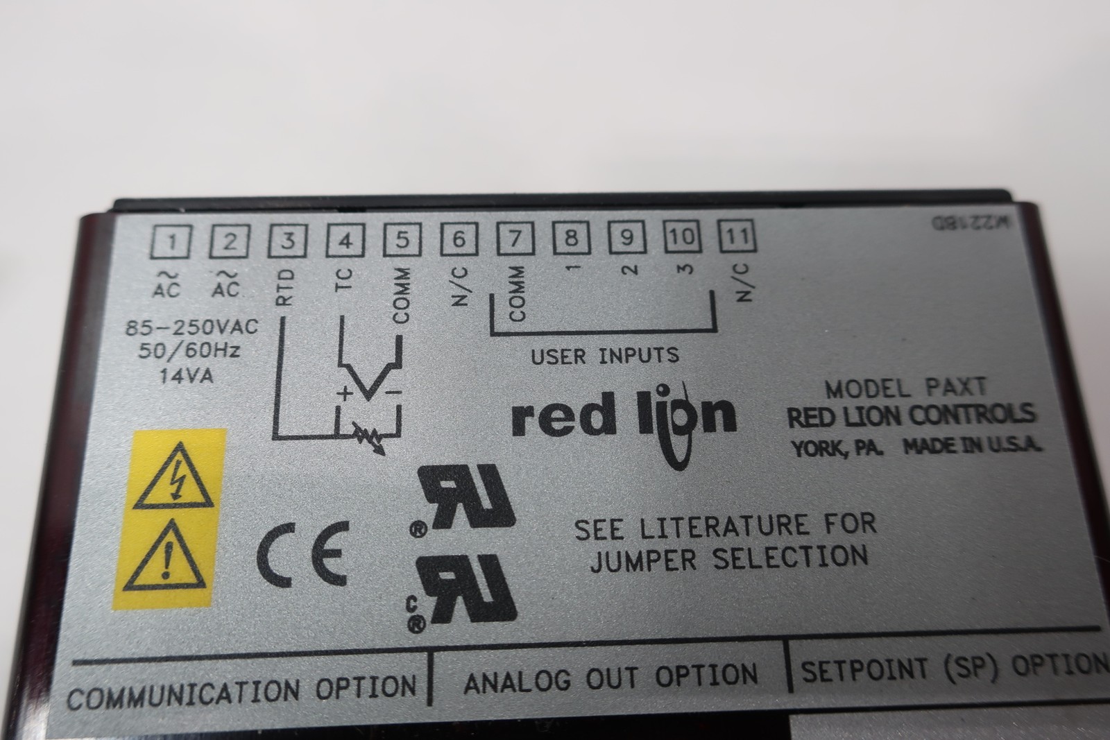 Red Lion PAXT Temperature Panel Meter