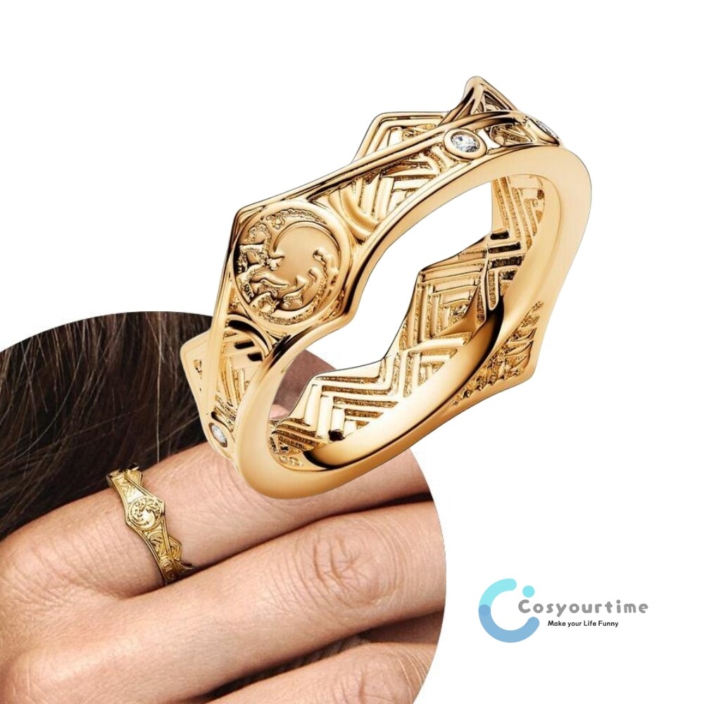 2024 House of The Dragon Season 2 Cosplay Crown Ring Retro Woman Accessories New