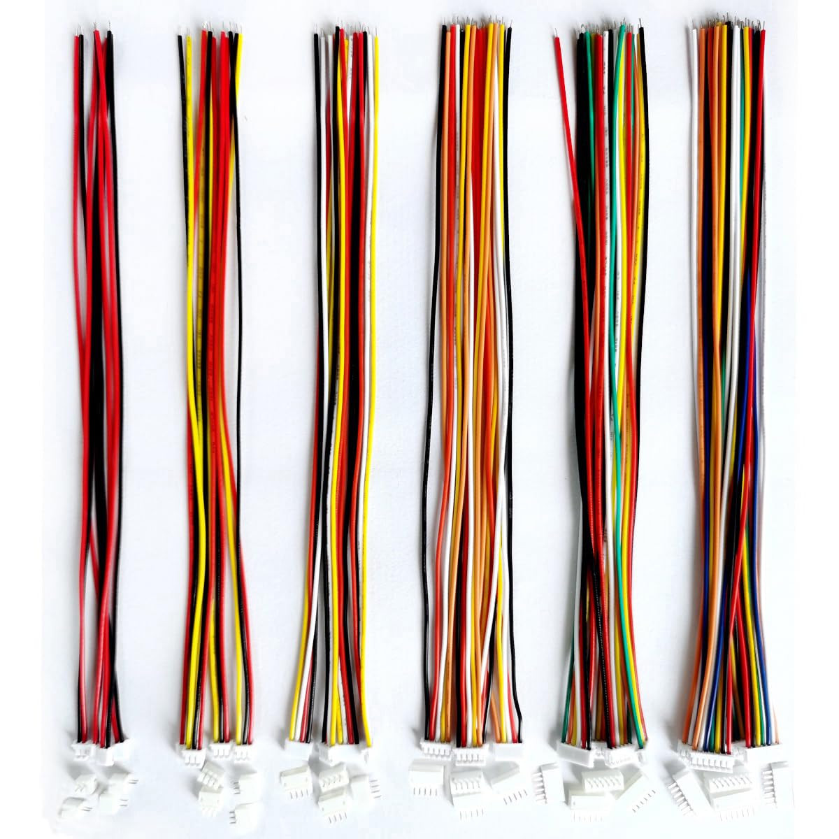 for 24 Sets JST ZH 1.5Mm 2 3 4 5 6 7 Pin Male Connector and 28AWG Female Connect