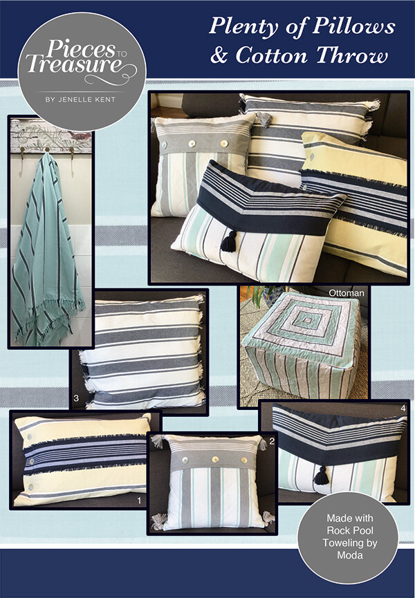 Plenty of Pillows & Cotton Throw Pattern by Jenelle Kent for Pieces to Treasure