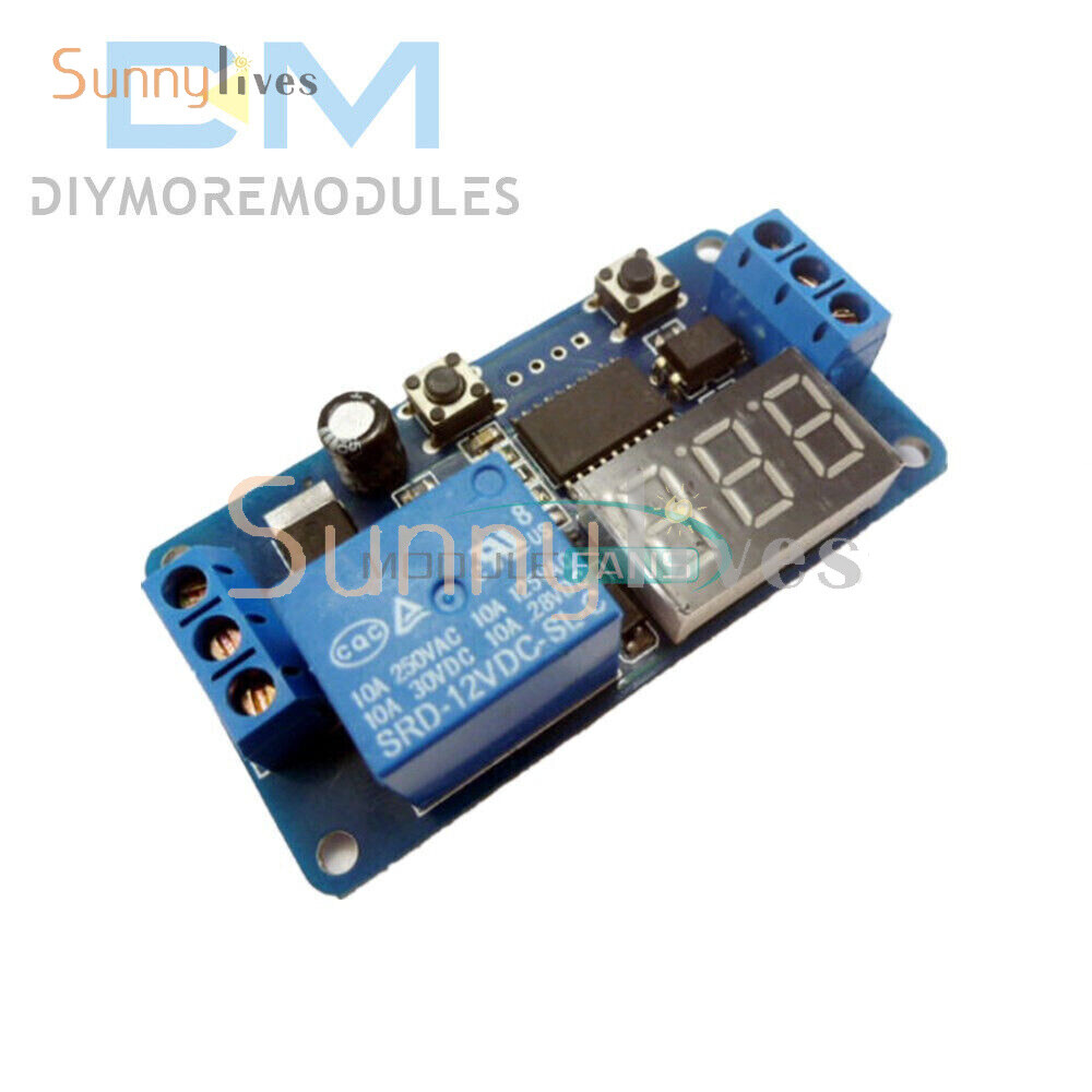 DC 12V NE555 Digitla LED Display Delay Time Relay Timer Switch Adjustable Module