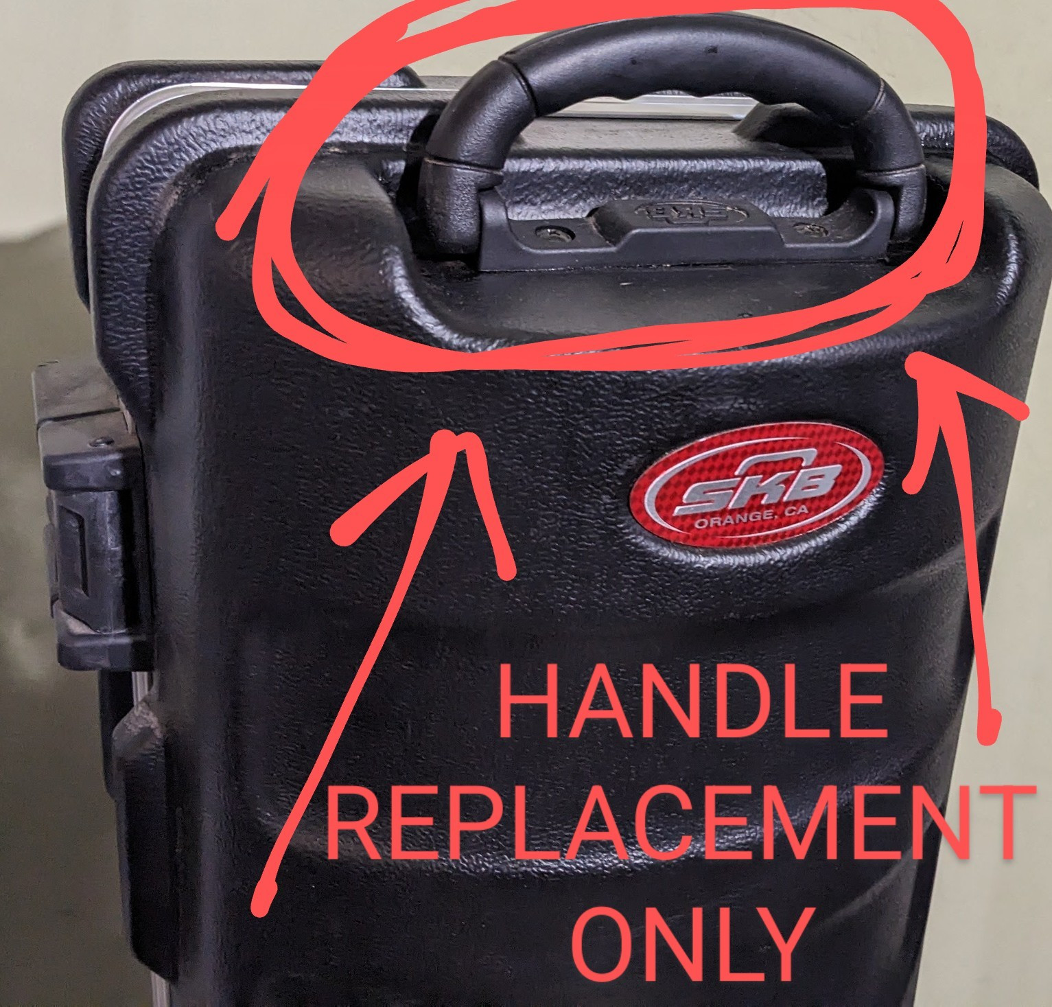 Genuine SKB Golf Case Handle Replace Fix Repair w Screw Nut Set Replacement Par