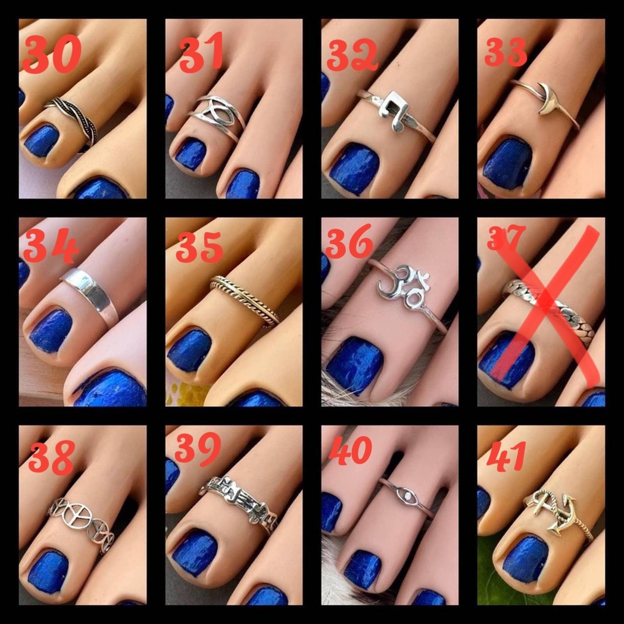 STERLING SILVER TOE RINGS 2 FOR $30.00, Bundle Toe Rings