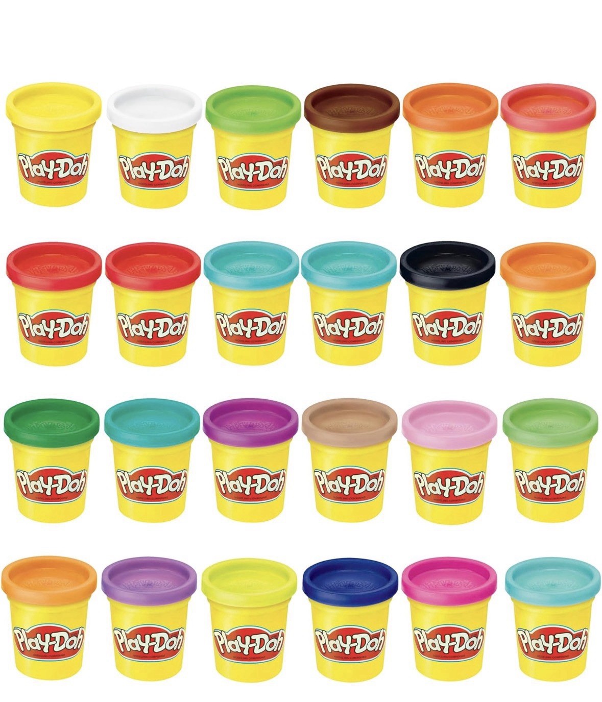 Play-Doh Modeling Compound 24-Pack Case of Colors, Non-Toxic, 3 Oz Cans of Assor