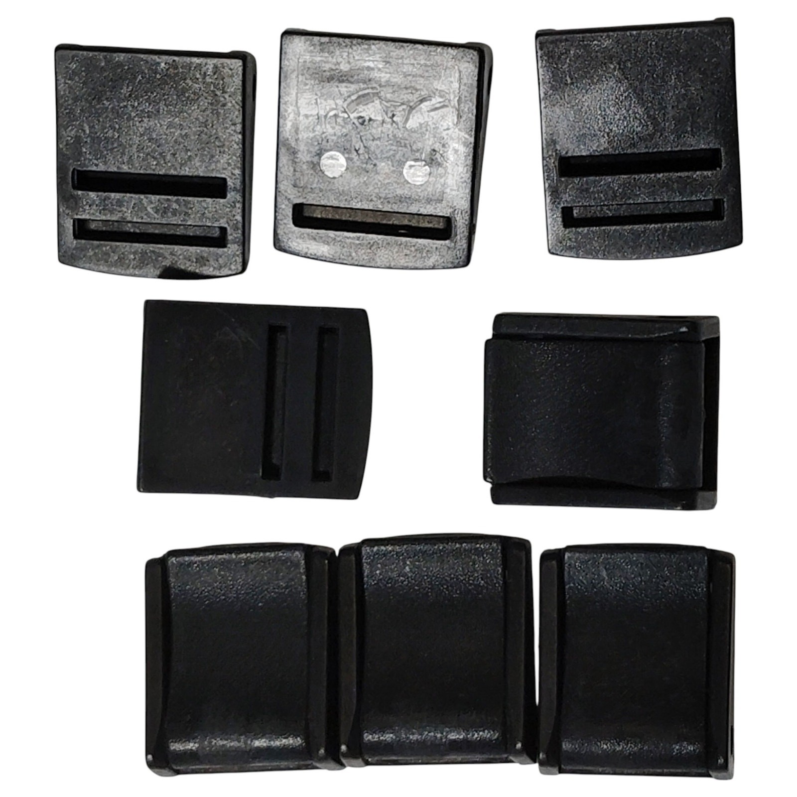 8pk Black Plastic Cam Buckles – 1" Webbing Clips, Lightweight Strap Fasteners