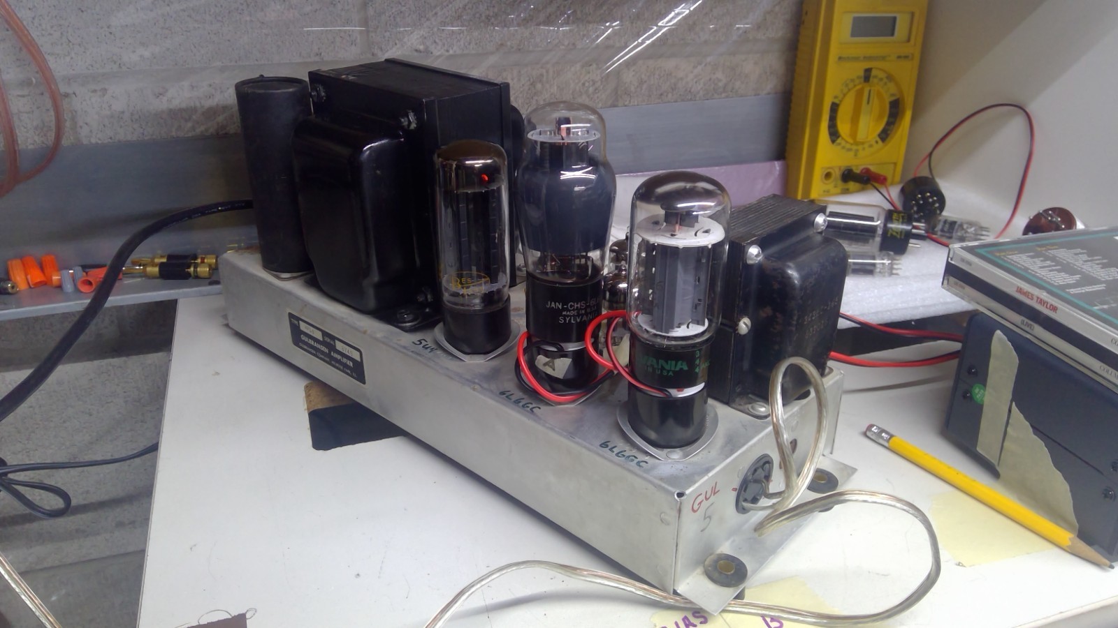 1of 2 Vintage Gulbransen APS-5 6l6 push pull,5u4,12au7,12ax7 amplifier  strong!!