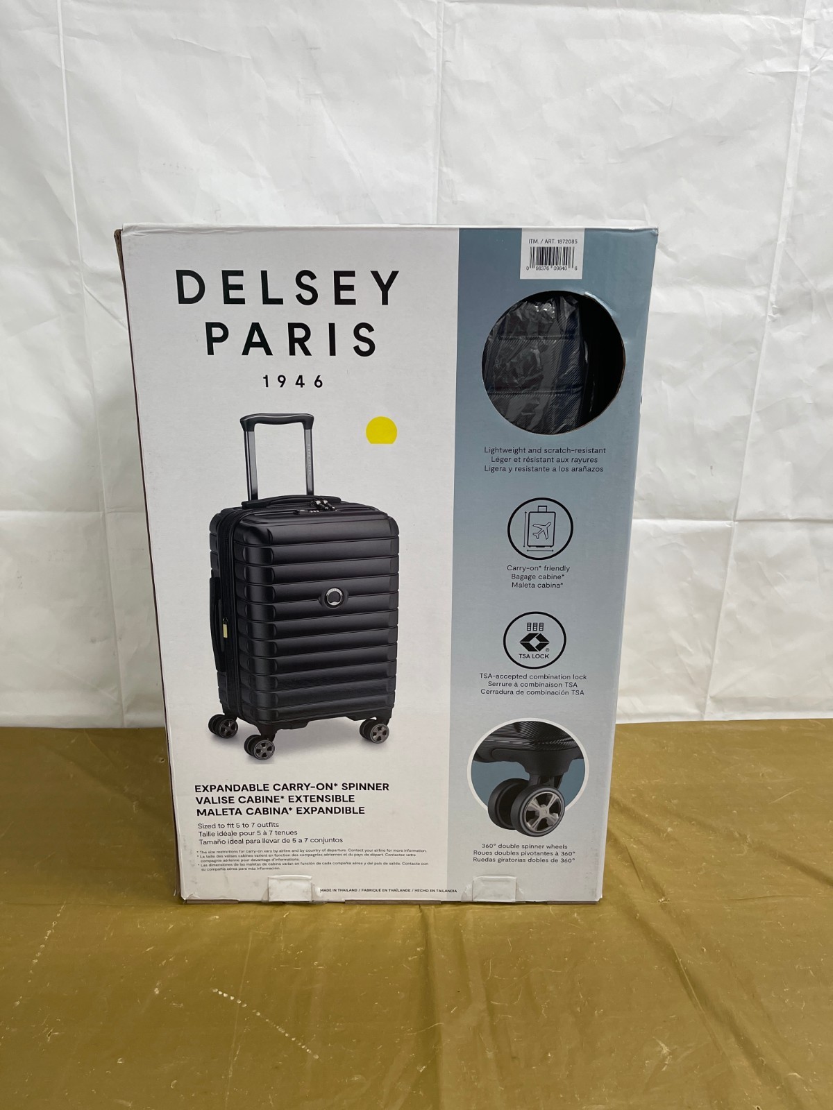 Delsey Paris Horizon Expandable 20" Spinner Carry on Luggage