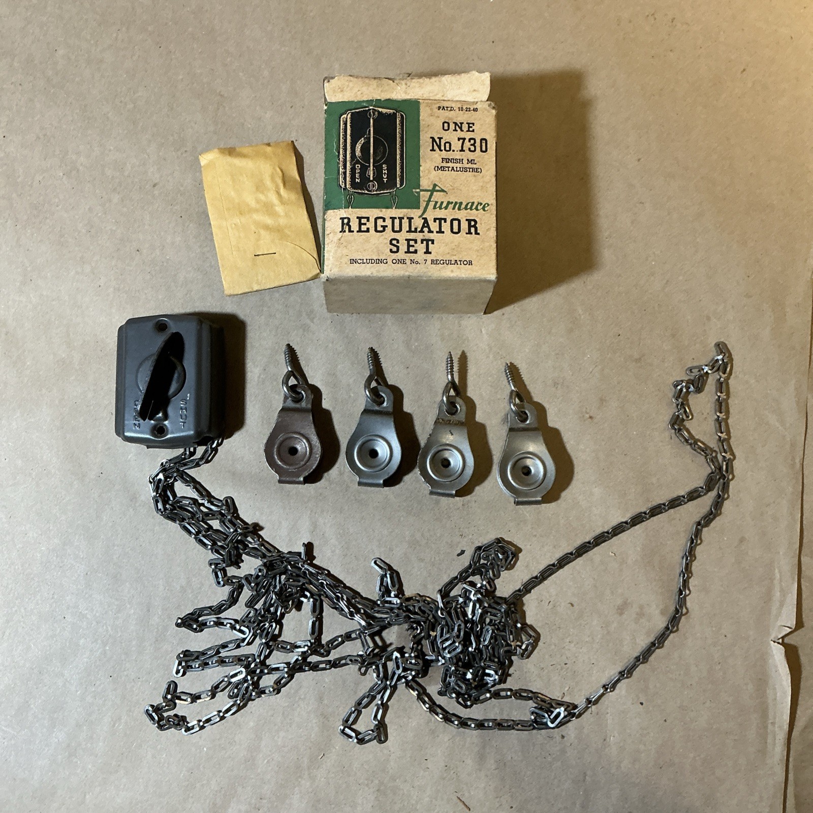 Vintage 1950s H + C Furnace Regulator Set As Is INV-JDJ73