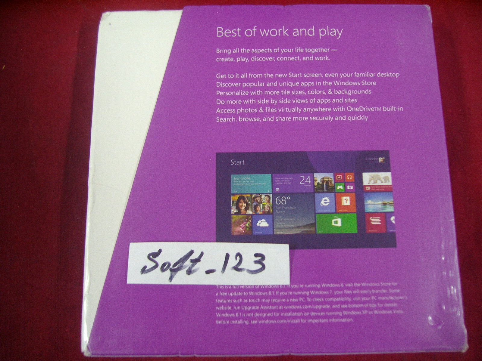 Microsoft Windows 8.1 Full English Version 32 & 64 Bit DVDS =NEW SEALED BOX=