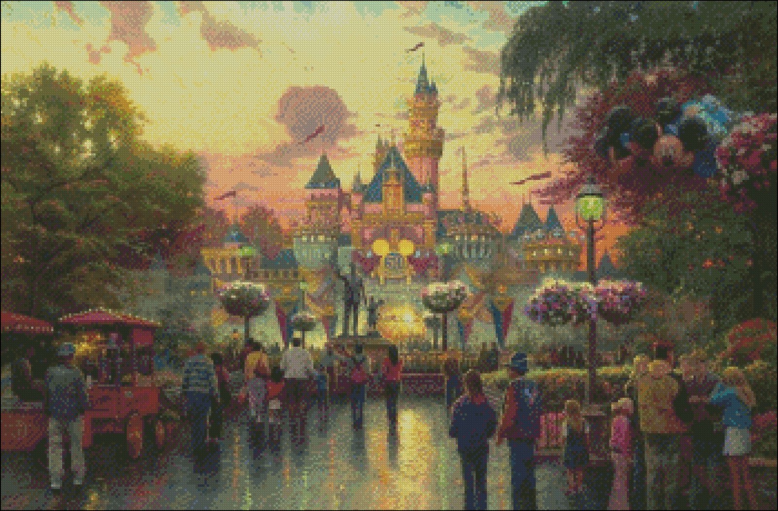Disneyland 50th Anniversary - DIY CHart Counted Cross Stitch Patterns Needlework