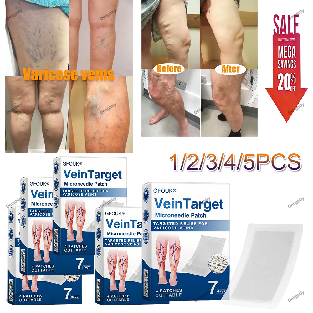 1-5Pcs NEW Vein Target Microneedle Patch Natural Ingredients Leg Care Patch US