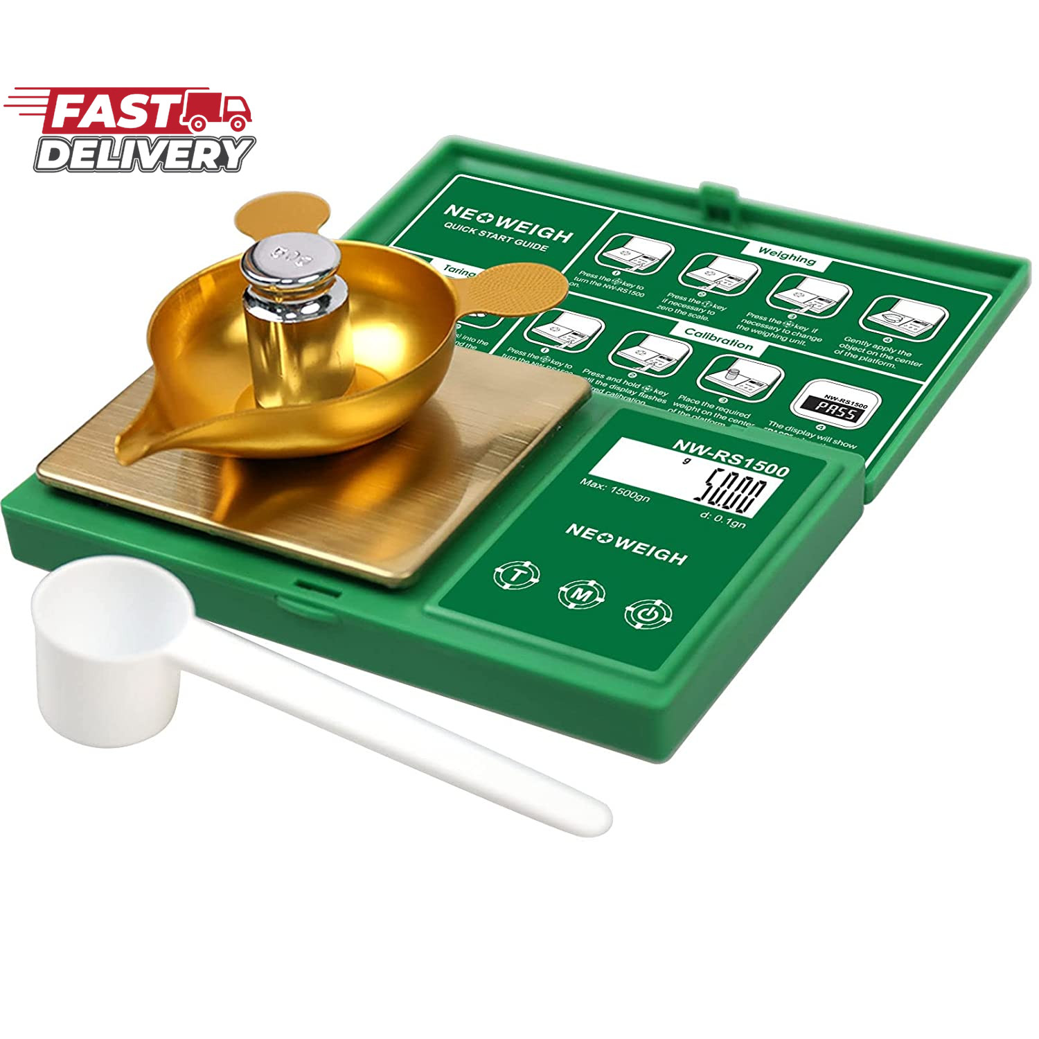 Reloading Scale, Powder Scale for Reloading, 1500 Grains X 0.1 Gn, Digital Powde