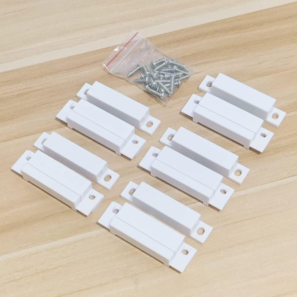 5 Pack Surface Mounted NC Magnetic Door Contacts Switch Sensor for Alarm