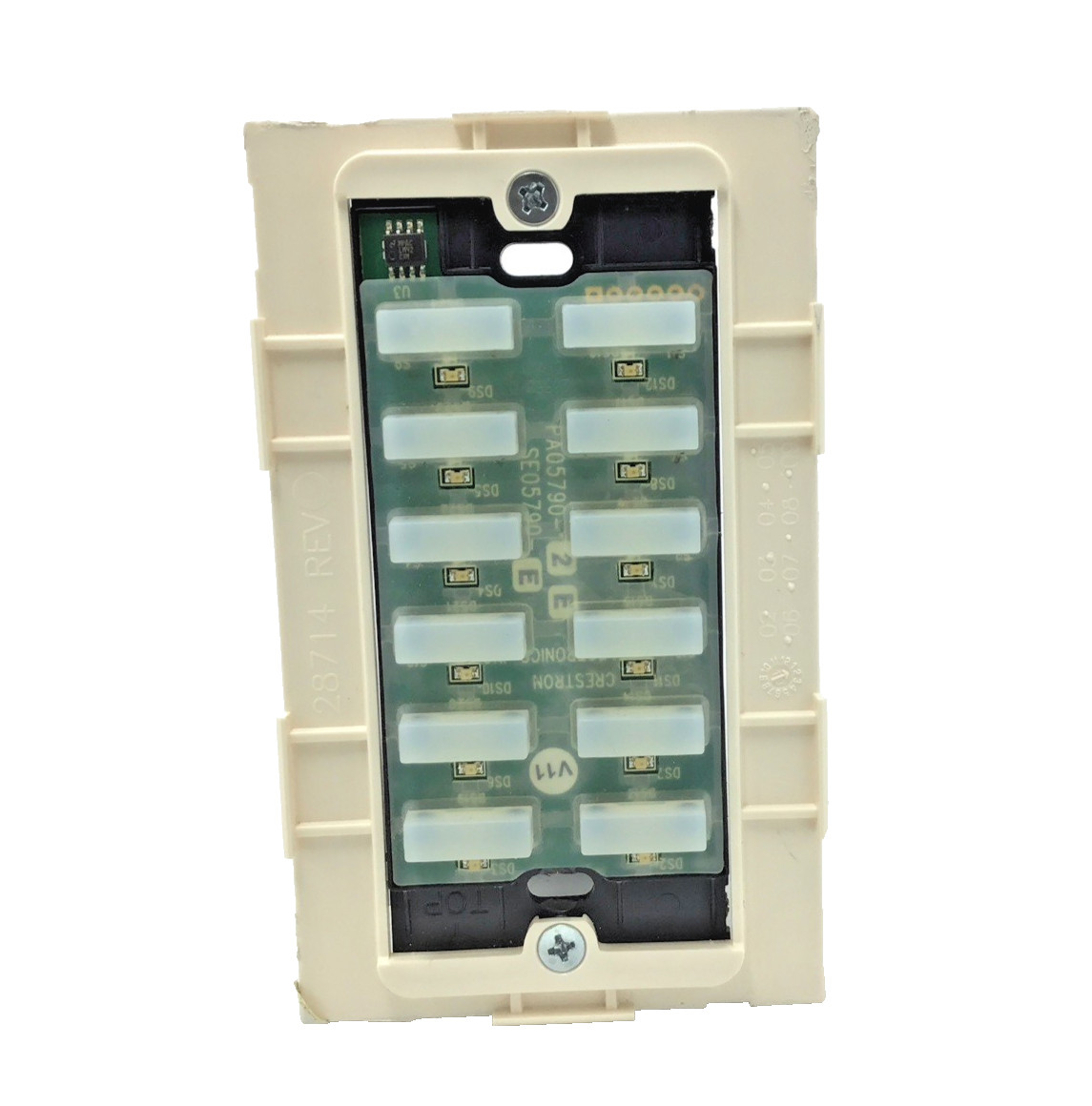 Crestron CNX-B12A Designer Keypad, 12-Buttons *MISSING BUTTONS AND FACEPLATE*