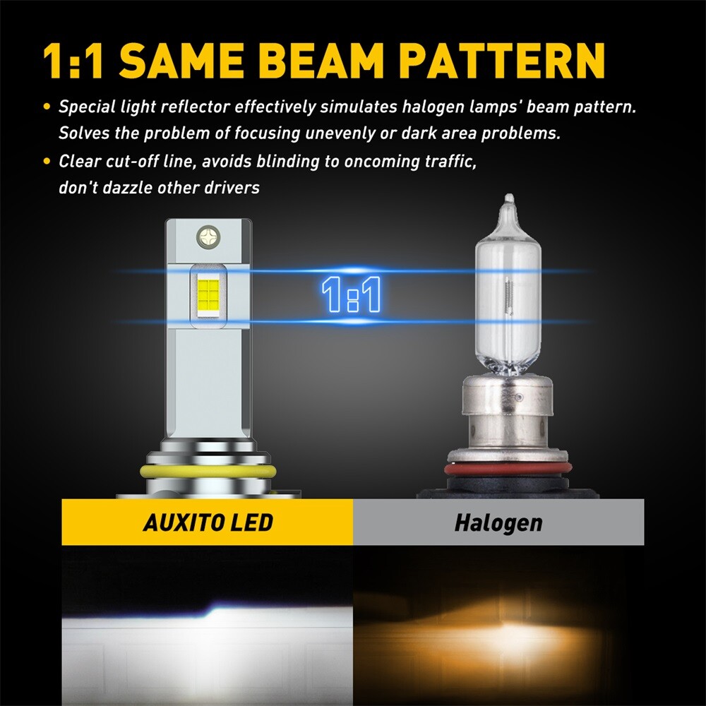 AUXITO 9006 HB4 LED Headlight Bulbs Low Beam Super Bright White Conversion Kit