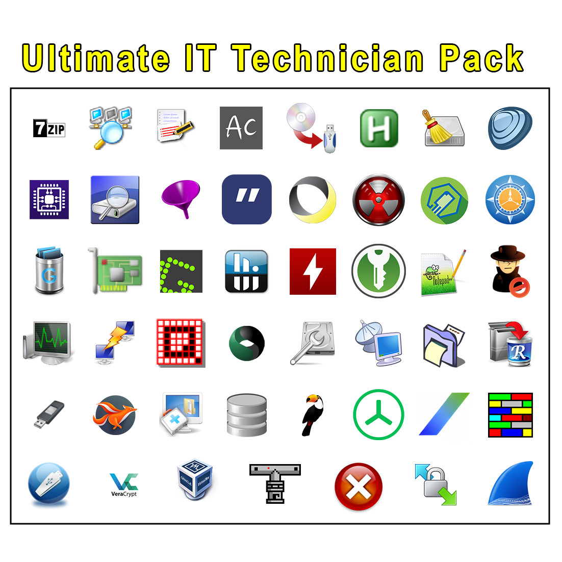 Ultimate IT Technician Pack (130+ Professional Software Tools) (USB or DVD)