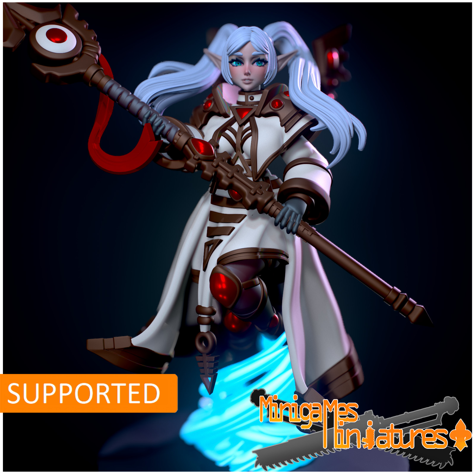 Space Elves Seer Frieren miniature by Minigames Miniatures. 28-32mm print