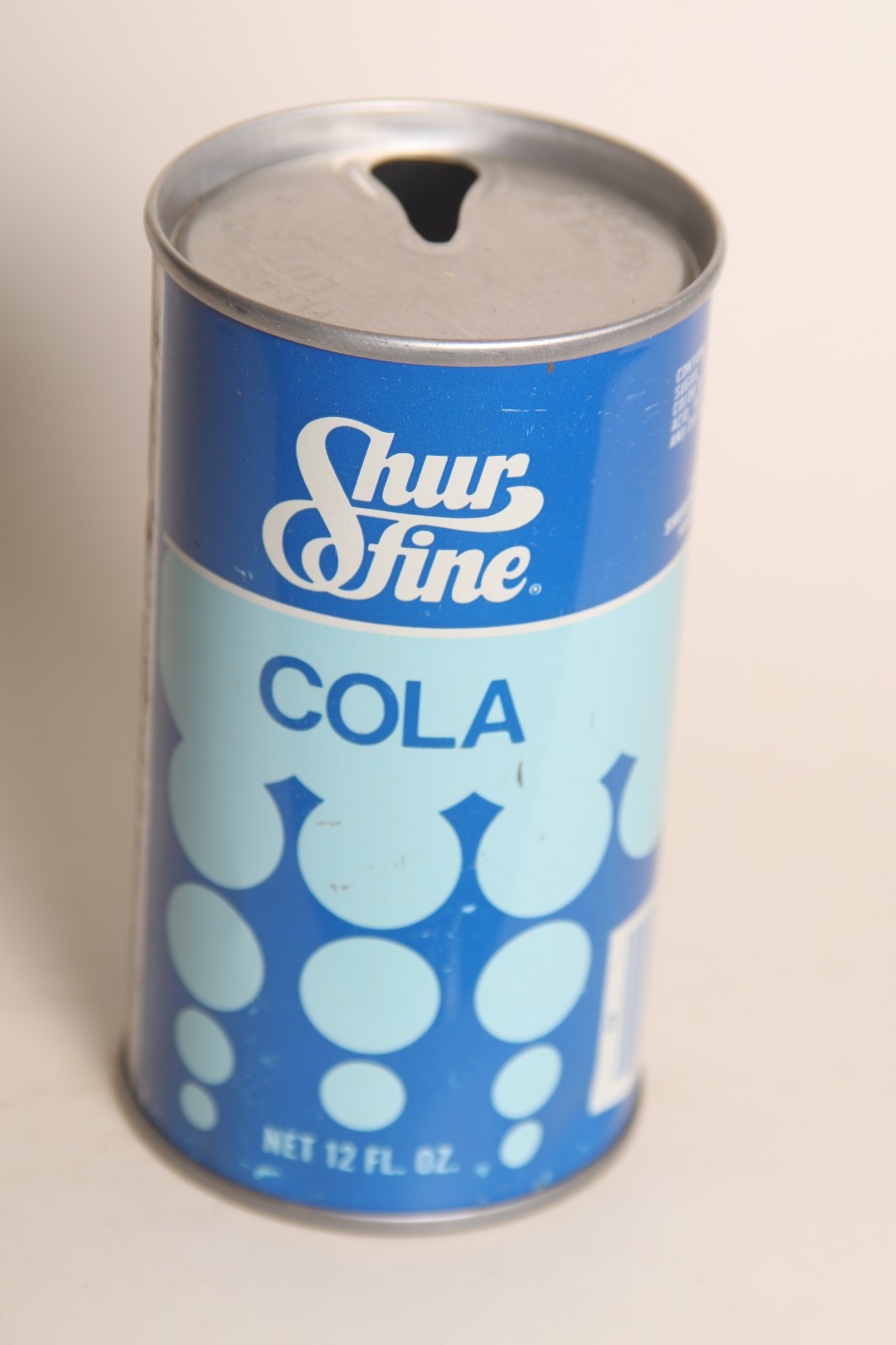 Shur Fine Cola soda can - 12oz