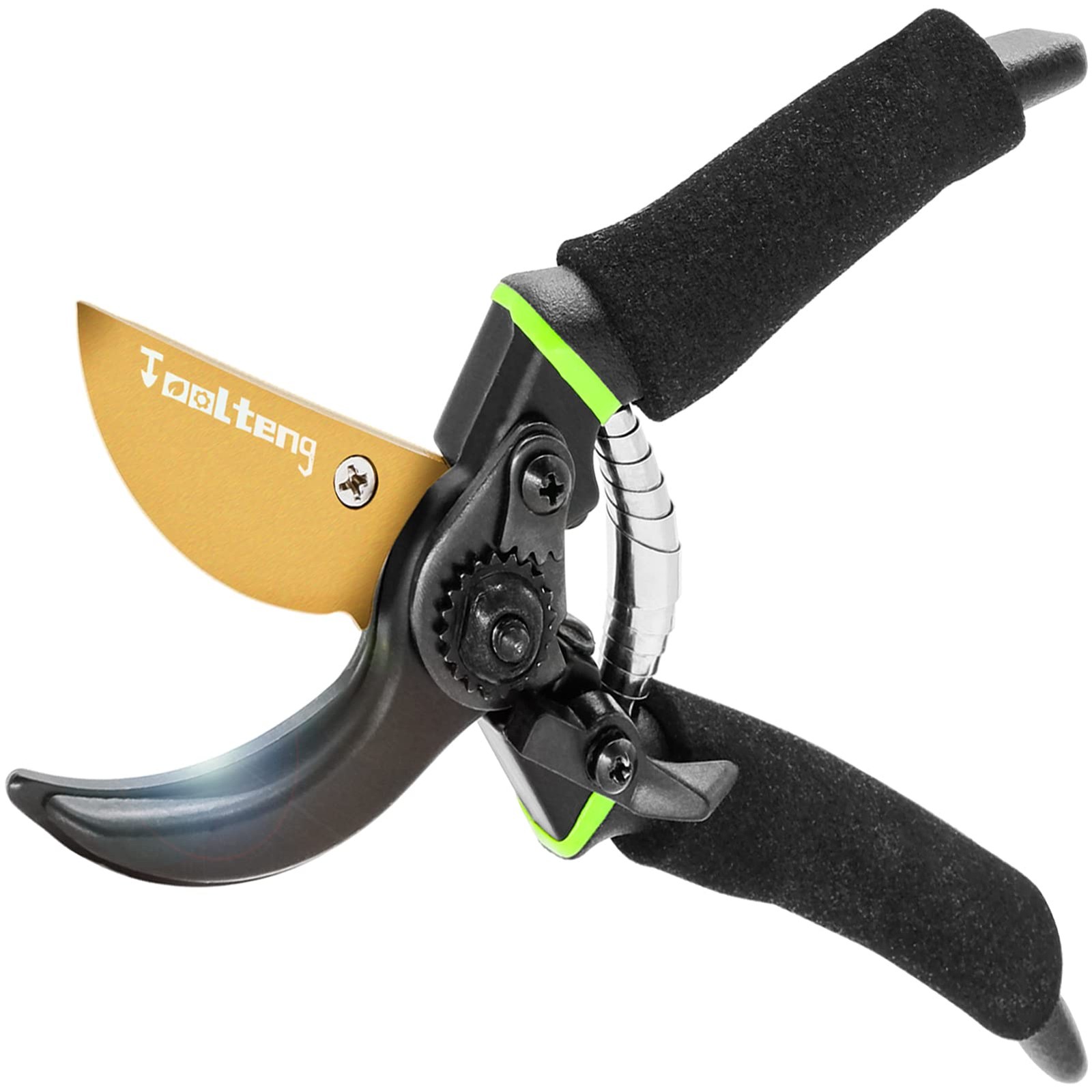 TOOLTENG Premium Bypass Pruning Shears, Heavy Duty Ultra Sharp Hand Black