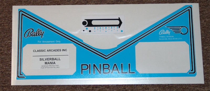 SILVERBALL MANIA Pinball Apron Decal Set