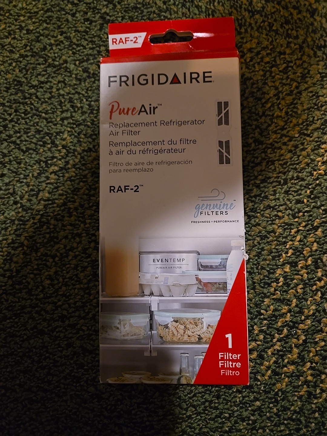 1 PACK Frigidaire PureAir RAF-2 Refrigerator Air Filter New