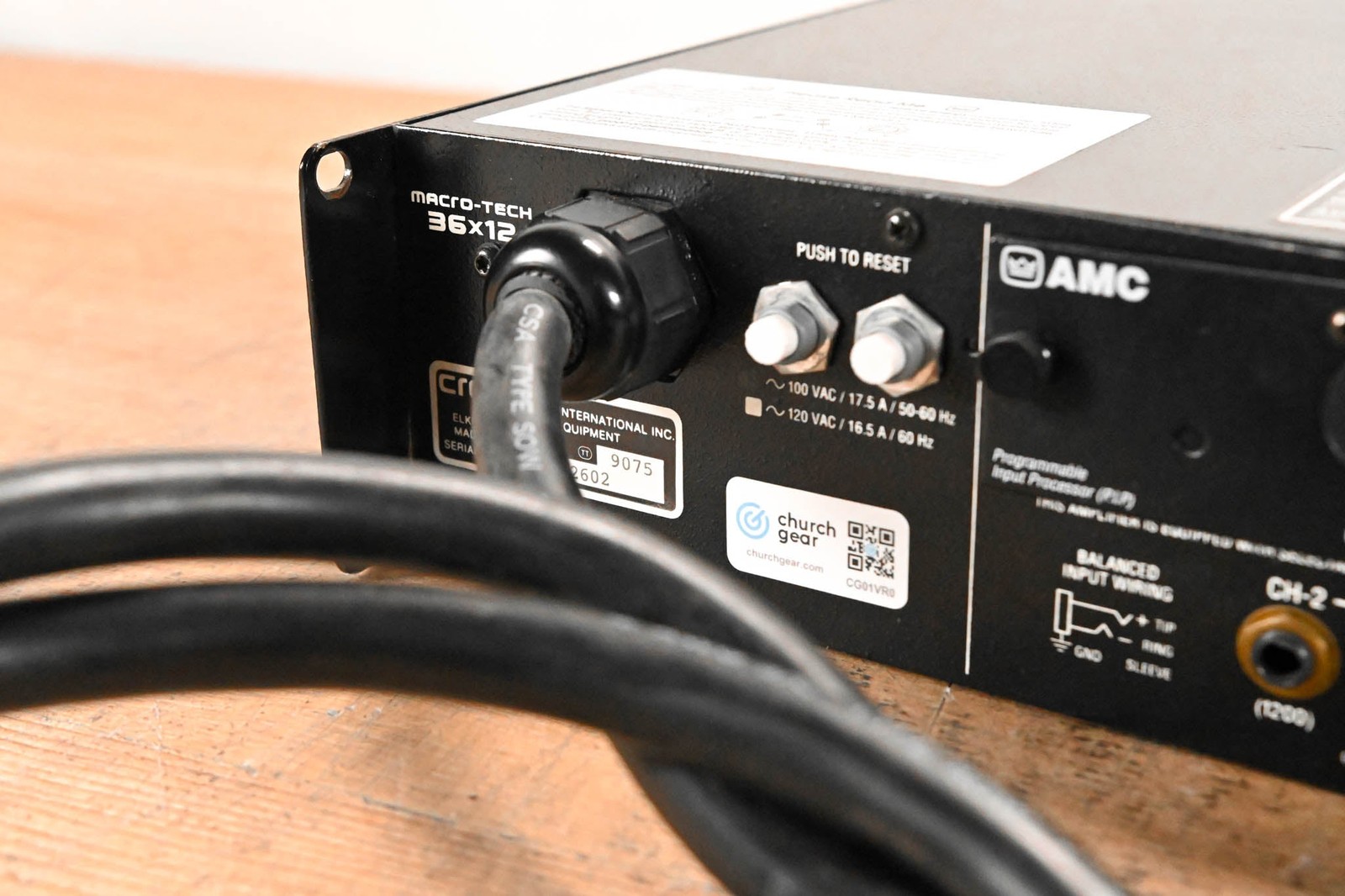 Crown Macro-Tech 36x12 2-Channel Power Amplifier CG01VR0