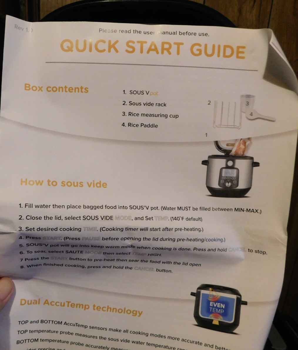 Sous V Pot Precision Sous Vide Multi-Cooker New Never Used
