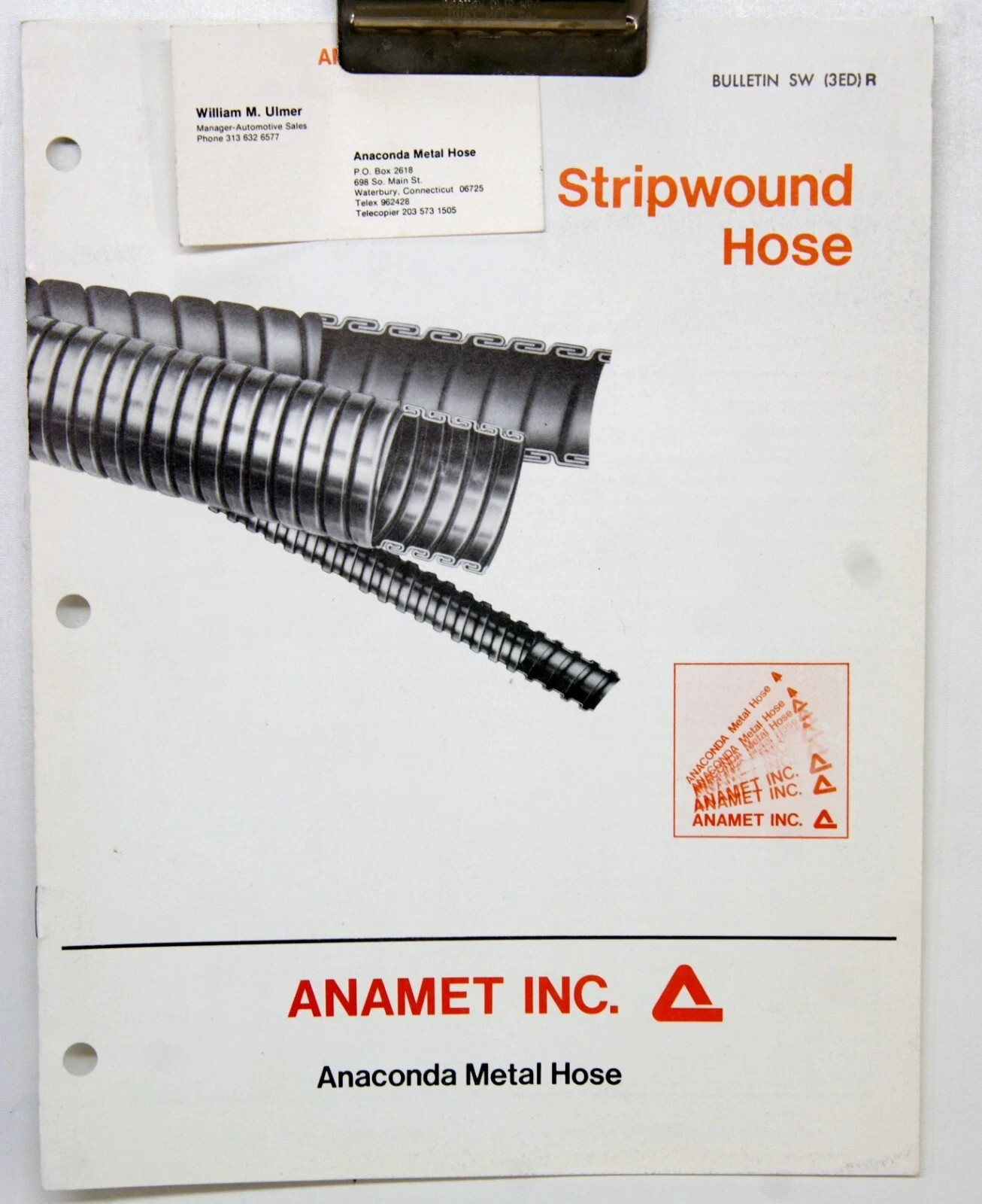 1987 ANAMET Inc. Anaconda Metal Hose Catalog 4413