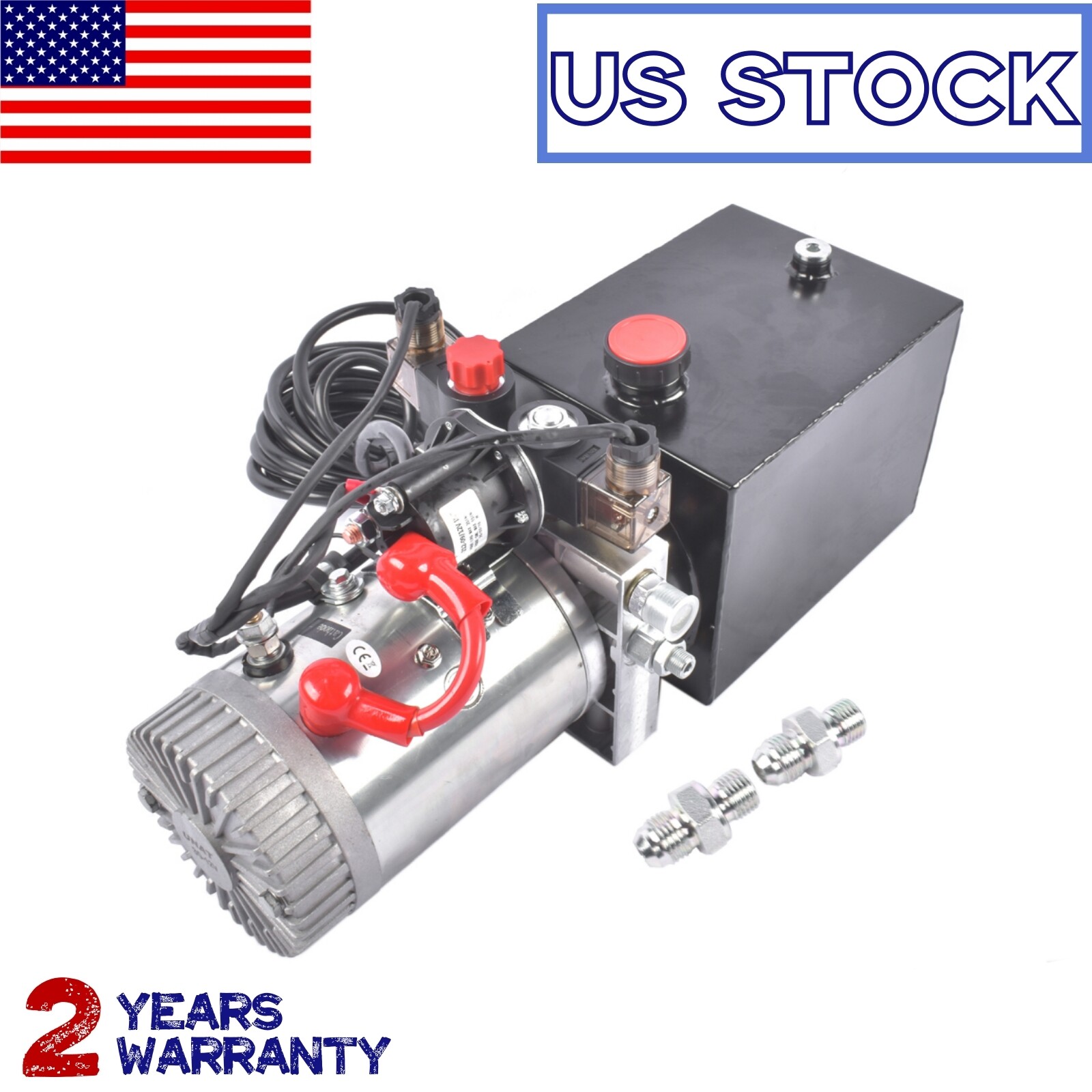 4 Quart Double Acting Hydraulic Pump DC 12V 22MPA 3200PSI for Dump Trailer SAE#6