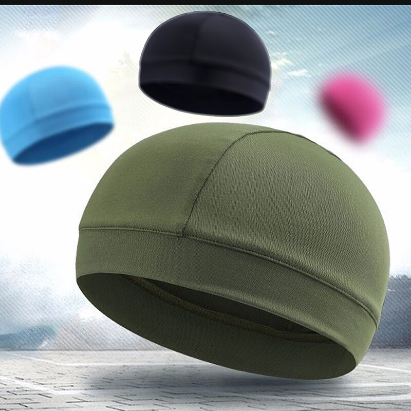 Summer Men Cooling Skull Caps Helmet Liner Beanie Cap Sweat Wicking Cycling Hat