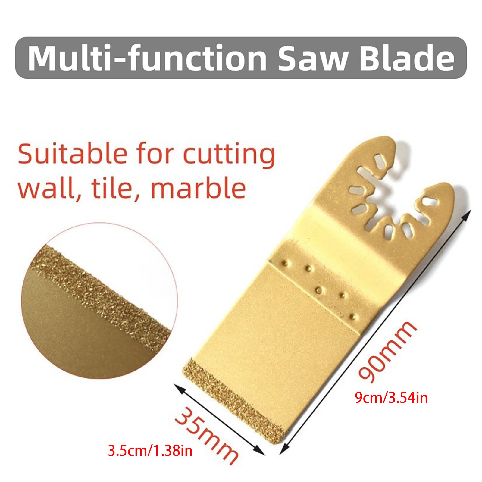 4PCS Saw Tool Cemented Carbide Tiles Oscillating Trimming Accessories w/Adapter