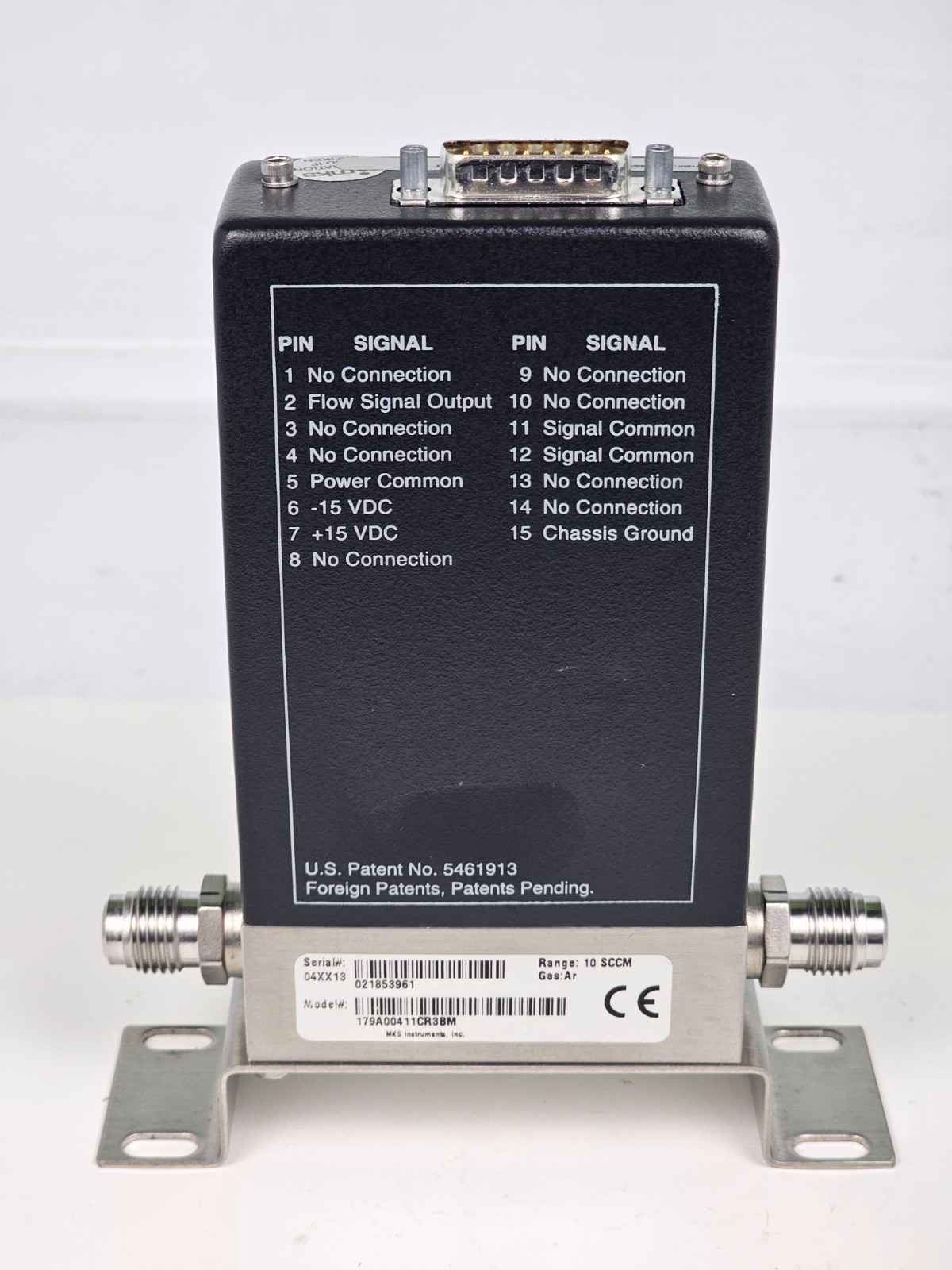 MKS mass flow controller 179A00411CR38M 10SCCM Ar