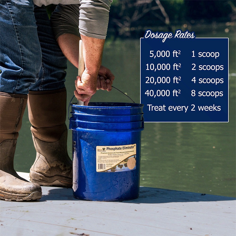 🔥 FREE SHIP Natural Waterscapes Phosphate Eliminator 20lb Pond Algαe Control